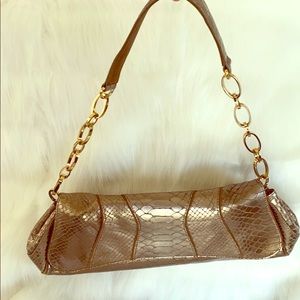 Via Spiga gold chain strap clutch